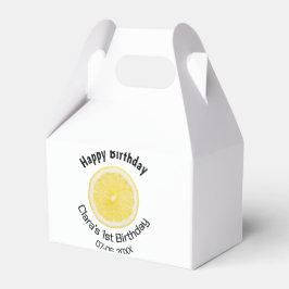 Baby kinder 1e Verjaardag Citroenschijfje Naam toe Bedankdoosjes