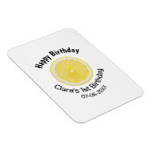 Baby kinder 1e Verjaardag Citroenschijfje Naam toe Magneet (Rechterzijde)