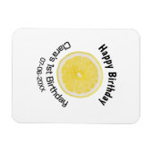 Baby kinder 1e Verjaardag Citroenschijfje Naam toe Magneet (Horizontaal)