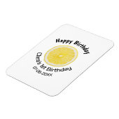 Baby kinder 1e Verjaardag Citroenschijfje Naam toe Magneet (Linkerzijde)