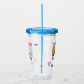 Baby kinder 1e verjaardag Naam toevoegen Datum toe Acryl Drinkbeker (Rechts)