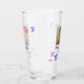 Baby kinder 1e verjaardag Naam toevoegen Datum toe Glas (Rechts)