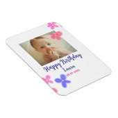Baby kinder 1e verjaardag Naam toevoegen Datum toe Magneet (Rechterzijde)