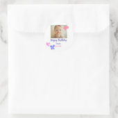 Baby kinder 1e verjaardag Naam toevoegen Datum toe Ronde Sticker (Tas)