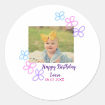 Baby kinder 1e verjaardag Naam toevoegen Datum toe