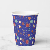 Baby Kinder Astronaut Space Elk Leeftijd Verjaarda Papieren Bekers (Achterkant)