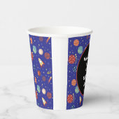 Baby Kinder Astronaut Space Elk Leeftijd Verjaarda Papieren Bekers (Rechts)