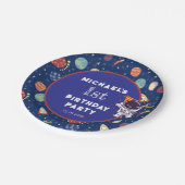 Baby Kinder Astronaut Space Elk Leeftijd Verjaarda Papieren Bordje (Gekanteld)