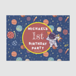 Baby Kinder Astronaut Space Elk Leeftijd Verjaarda Tissuepapier