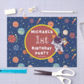 Baby Kinder Astronaut Space Elk Leeftijd Verjaarda Tissuepapier (Craft)