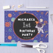 Baby Kinder Astronaut Space Elk Leeftijd Verjaarda Tissuepapier (Craft)