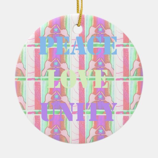 Baby Kinder eenheid voor vredesliefde Hakuna Matat Keramisch Ornament (Voorkant)