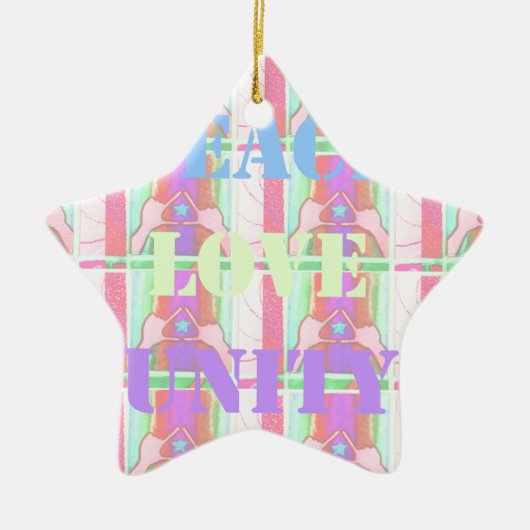 Baby Kinder eenheid voor vredesliefde Hakuna Matat Keramisch Ornament (Voorkant)