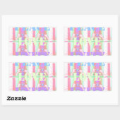 Baby Kinder eenheid voor vredesliefde Hakuna Matat Rechthoekige Sticker (Vel)