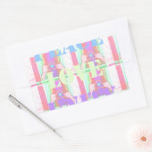 Baby Kinder eenheid voor vredesliefde Hakuna Matat Rechthoekige Sticker (Envelop)