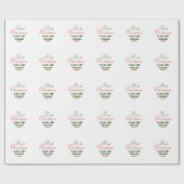 BABY KINDER EERSTE KERSTVAKANTIE VOEG NAAM TEKST T CADEAUPAPIER (Vlak)