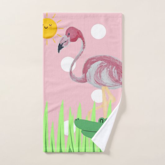 Baby Kinder Flamingo Alligator Bath-handdoekset Bad Handdoek (Handdoek)