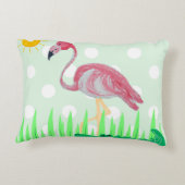 Baby Kinder Flamingo Alligator Lumbar Accent Kussen (Achterkant)
