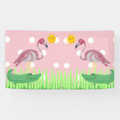 Baby Kinder Flamingo Alligator Party Banner (Horizontaal)