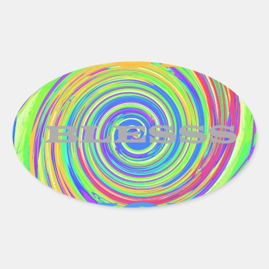 Baby Kinder God zegene je..png Ovale Sticker (Voorkant)