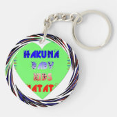 Baby Kinder harten Hakuna Matata Sleutelhanger (Achterkant)