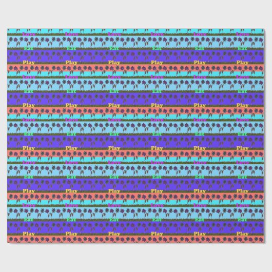 Baby kinder houdt van spelkleuren.png cadeaupapier (Vlak)