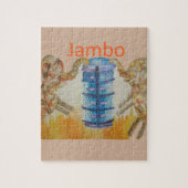 Baby Kinder Jambo Jumbo Elephants Design Legpuzzel (Verticaal)