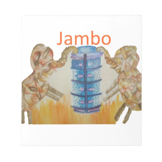 Baby Kinder Jambo Jumbo Elephants Design Notitieblok (Voorkant)