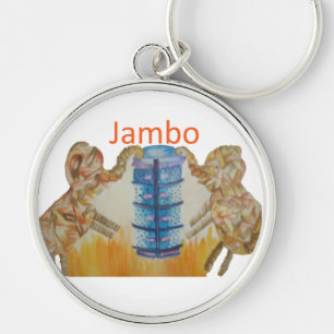 Baby Kinder Jambo Jumbo Elephants Design Sleutelhanger