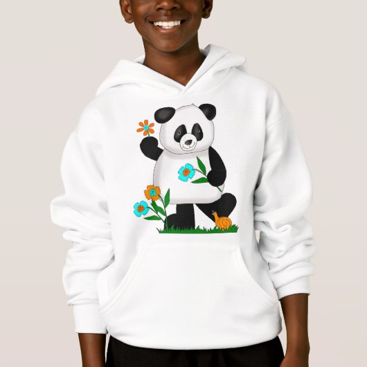 Baby Kinder panda met bloemen 2 (Voorkant)
