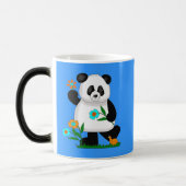 Baby Kinder panda met bloemen 2 Magische Mok (Links)