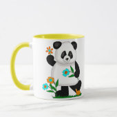 Baby Kinder panda met bloemen 2 Mok (Links)