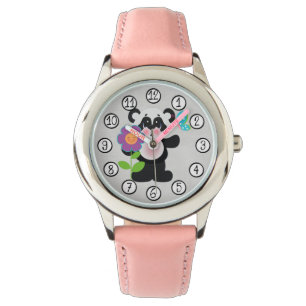 Baby Kinderen Leuk Panda Beer met Bloem Horloge