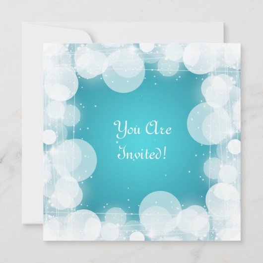 Baby/ Kinderen op zondag gloed en sparkle Turquois Kaart (Achterkant)