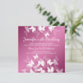 Baby/ Kinderen van afgelopen dag Witte Butterflies Kaart (Staand voorkant)