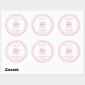 Baby Kinderwagen Baby shower Sticker Roze (Vel)
