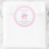 Baby Kinderwagen Baby shower Sticker Roze (Tas)