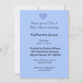 Baby Kinderwagen Jongen Douche Uitnodiging (Achterkant)