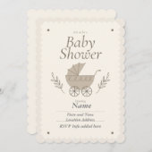 Baby kinderwagen  kaart (Voorkant / Achterkant)