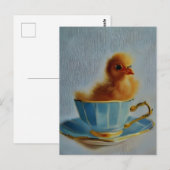 Baby Kip in een theekopje Briefkaart (Voorkant / Achterkant)