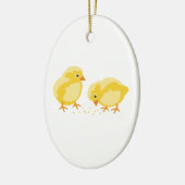 Baby Kippen Keramisch Ornament (Links)