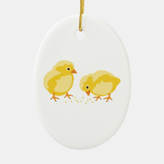 Baby Kippen Keramisch Ornament (Voorkant)