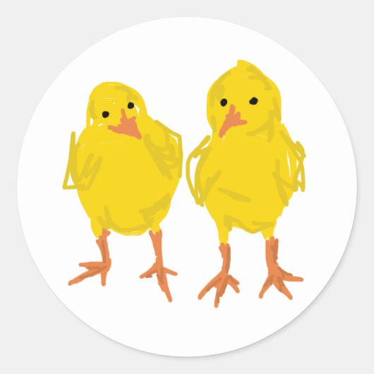 Baby kippen Paaspeper Stickers schilderen (Voorkant)