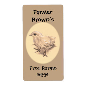 Baby-kippentrekproduct Etiket