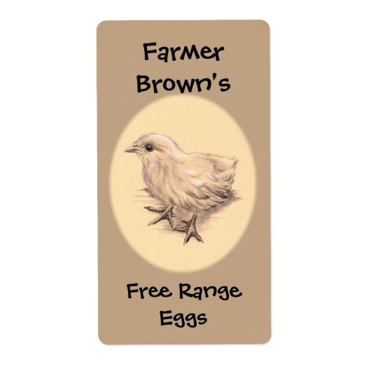 Baby-kippentrekproduct Etiket (Voorkant)