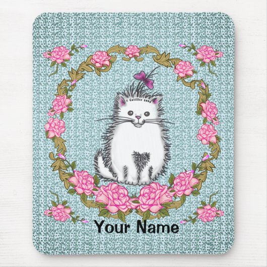 Baby Kitten Cat Mousepad Muismat (Voorkant)