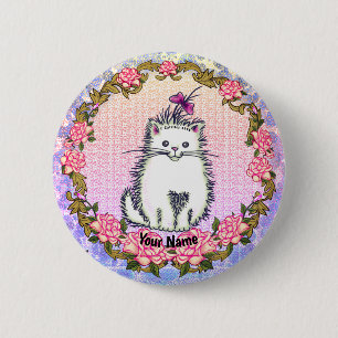 Baby Kitten Cat pin Ronde Button 5,7 Cm