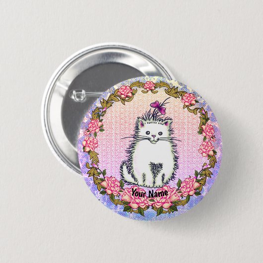 Baby Kitten Cat pin Ronde Button 5,7 Cm (Voorkant /achterkant)
