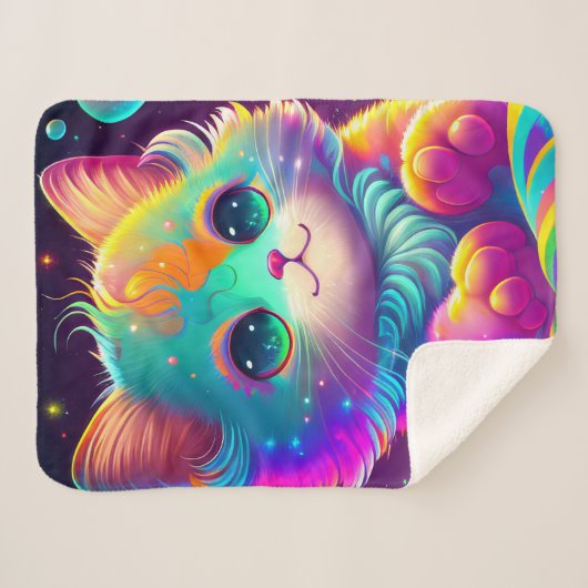 "Baby kitten" Sherpa Deken (Voorkant (horizontaal))