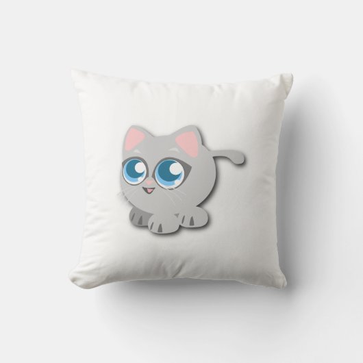 Baby Kitty Kat Worpkussen Kussen (Voorkant)